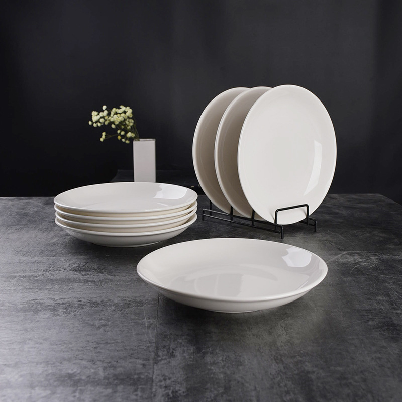 Dehua platos de frutas platos de 8.5 pulgadas platos de cerámica platos de fideos platos de hueco