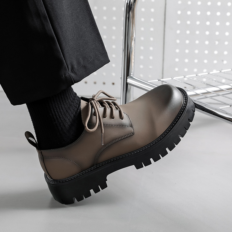 Leather Shoes Men's 2023 New Spring Casual Business Dress British Handsome Low cut Martin Boots 4135-R_voghion.com