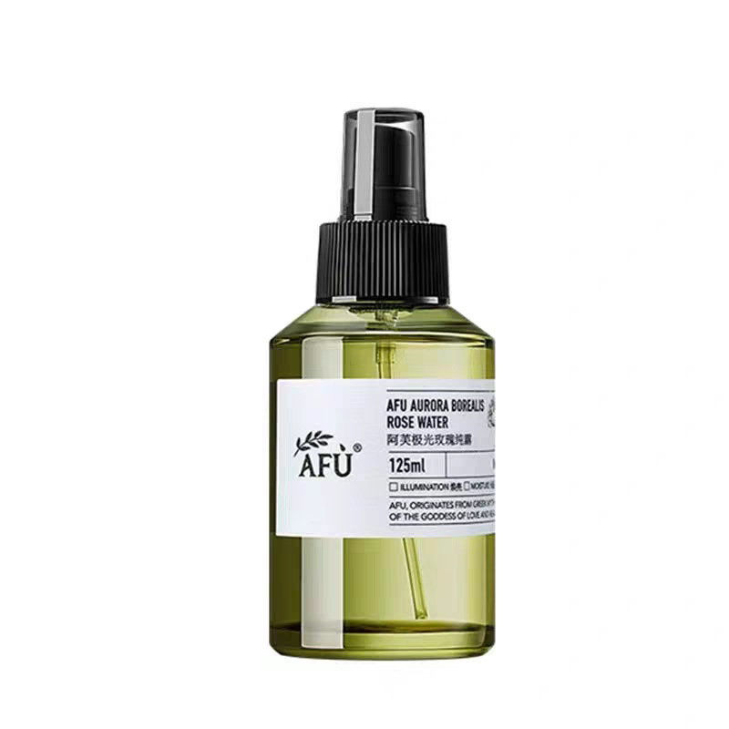 Afu aurora rose hydrosol 125ml bottle comes with 2 facial masks