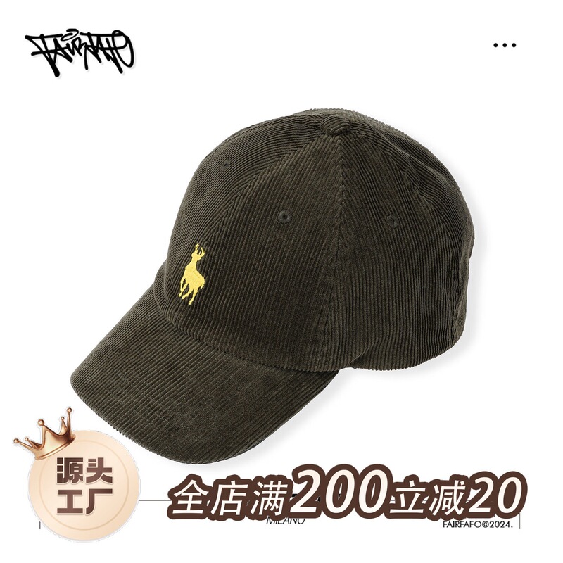 [Deer Embroidery Baseball Cap]Fh5Ta0268