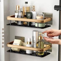 熱銷免打孔衛生間置物收納架子現代簡約風格鋁合金材質易安裝承重