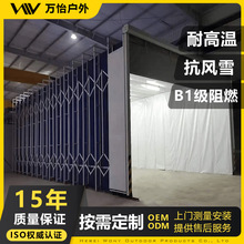 全自动轨道式喷漆房移动伸缩房伸缩房移动式大型钢结构折叠推拉篷