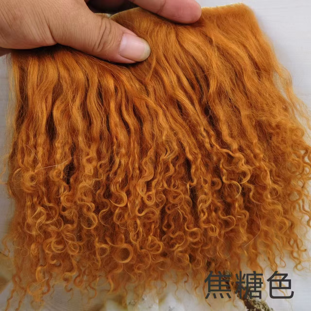 Alta calidad tan lana pelo fila bjd belleza nudo cerdo monstruo soldado monstruo ob11 Gao Ke Er multicolor 6 puntos bebé peluca