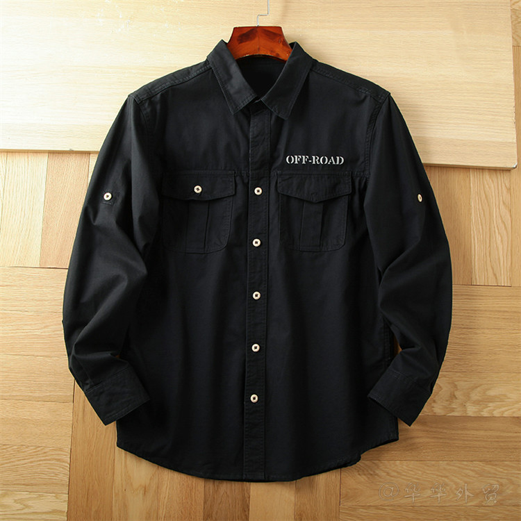 Camisas europeas retro casuales de manga larga primavera y otoño delgadas de moda sueltas de manga larga chaqueta de hombre