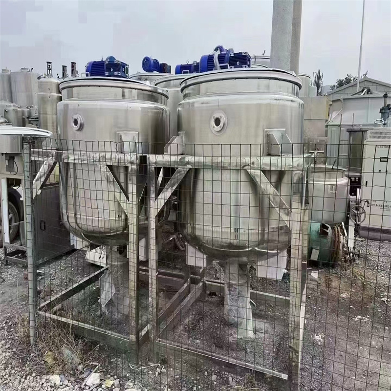 出售二手1000L-5000L真空乳化罐 不锈钢单层搅拌罐 回收乳化机