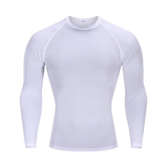 Tight Long-sleeved Men's Crewneck Sports Base Clothes T-shirt Breathable Quick-drying Clothes Sports Training Running Fitness Clothes