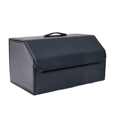 Car storage bag/box foldable car storage box - black-top-handle-large