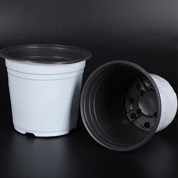 plastic two-color simple flowerpot