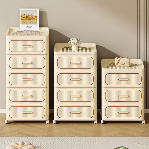 Multifunctional Drawer Storage Cabinet Bedroom Bedside Table Living Room Snack Children Toys Books Clothes Storage Cabinet
