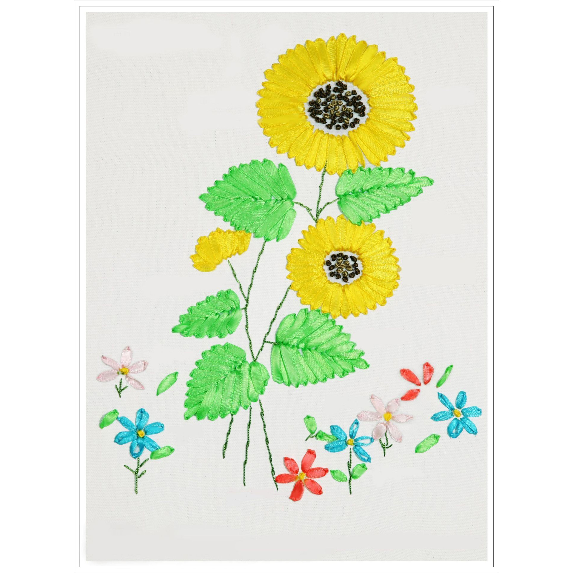 Nueva cinta bordado tridimensional bordado hecho a mano bricolaje colgando pintura sala de estar dormitorio estudio material paquete kit ramo colgante pintura