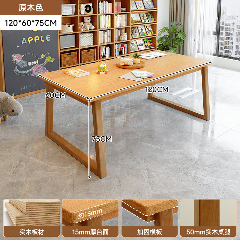 Escritorio de madera maciza para la sala de estar, escritorio largo, escritorio de lectura, escritorio de estudio, escritorio casero para dos personas, escritorio de computadora