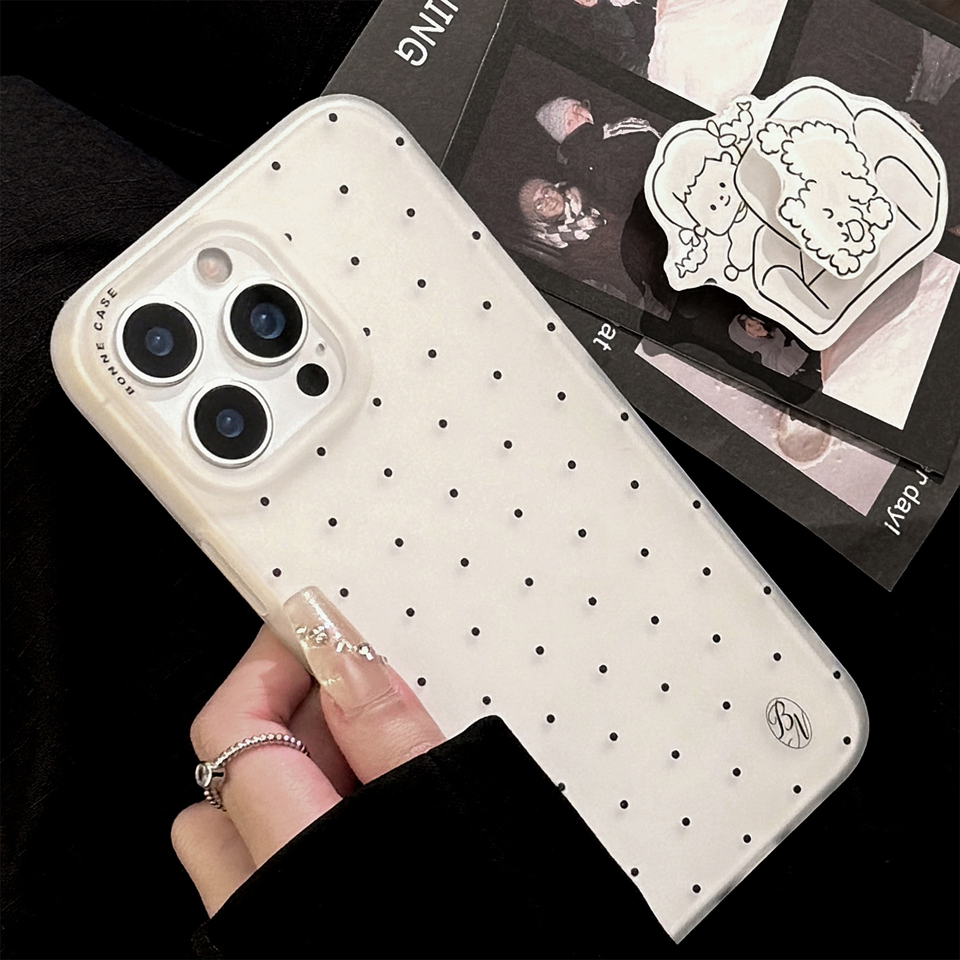 Soporte giratorio simple de dibujos animados, adecuado para fundas de teléfono Apple 17, 15 Pro Max, iPhone 16, funda suave para iPhone 13