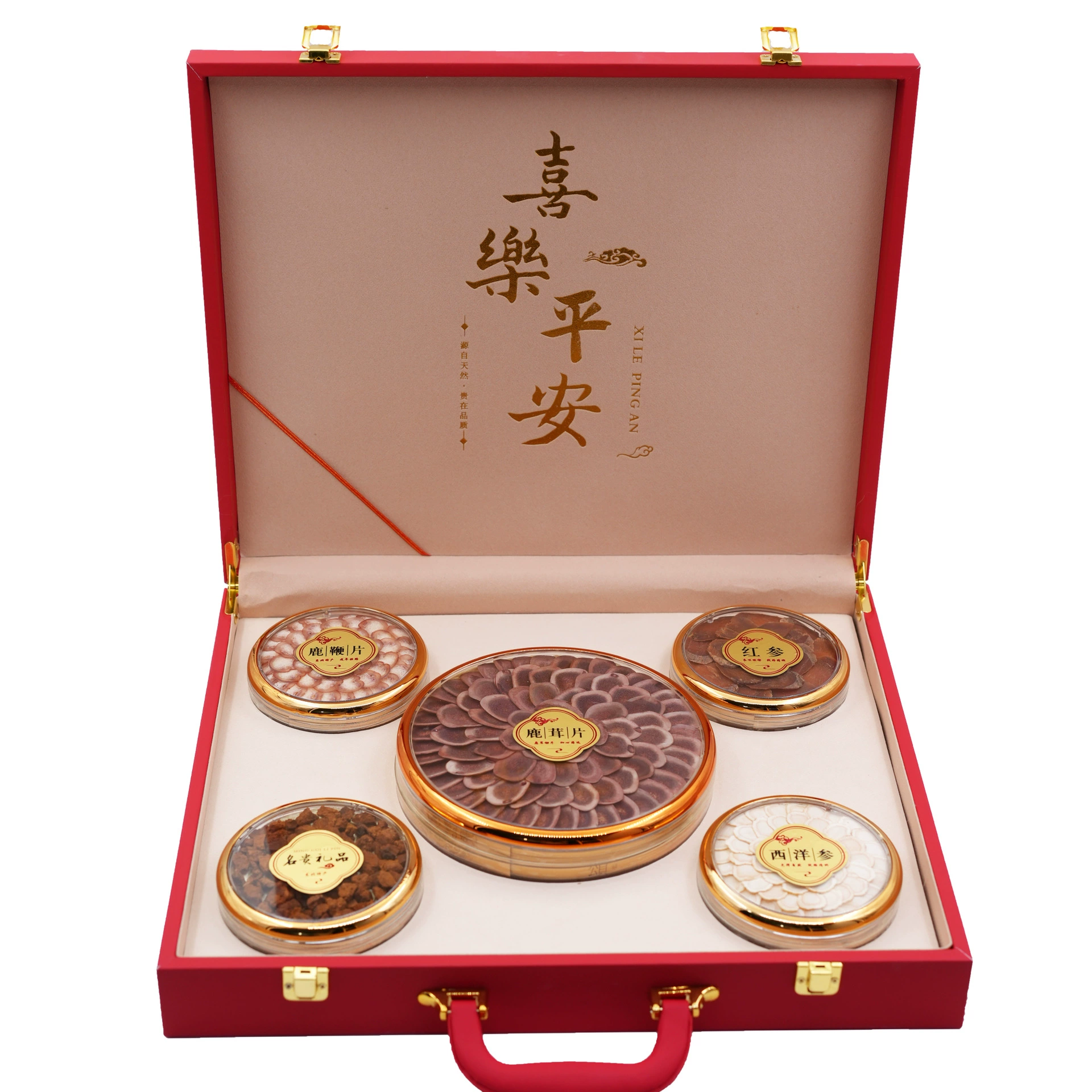 Производитель подарочных наборов из женьшеня и оленьих рогов (пяти сокровищ) продает рекламные подарки, новогодние подарки, подарочные наборы из сушеного женьшеня и оленьих рогов.