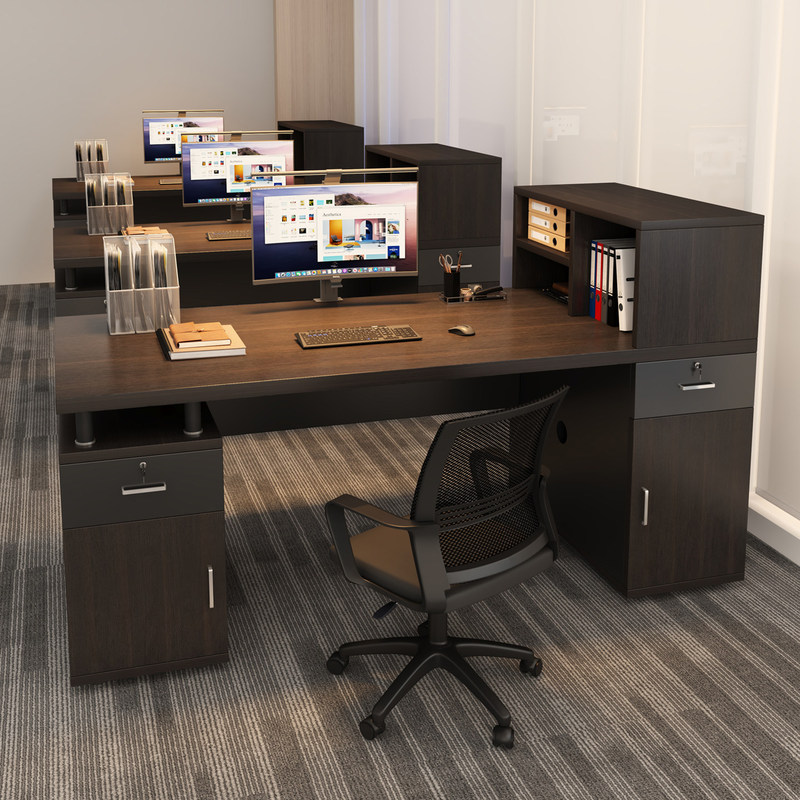 Office Desk, Staff Workstation, Office Computer Desk and Chair Combination, Staff Work Station, Double Face-To-Face Booth, Financial Desk