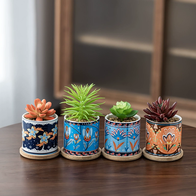 Suopin Внешняя торговля Экспорт трансграничный Эксклюзив для новых продуктов цвет европейский и американский натуральный стиль керамическая суккулентная Цветочная тарелка