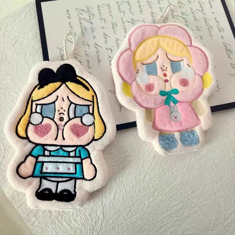 Cute Crying Baby Alice Hanging-Style New Bathroom Absorbent Quick-Dry Kitchen Children's Hand Towel Thickened