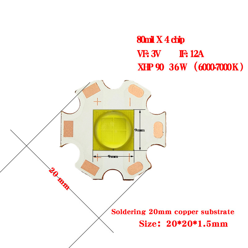 Dc 3v/6v/12v xhp 50電球t 6 xhp 70電球xhp 90 led 18-40w強光懐中電灯|undefined