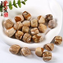 天然图画石滚石 国画石大颗粒随形摆件 鱼缸石景观装饰