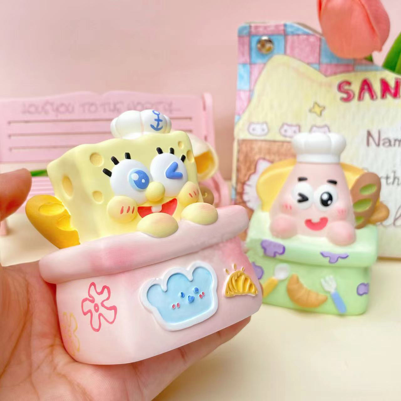 Nuevas muñecas de banda magnética fragrante pequeñas nuevas telas de tela recubiertas tridimensionales adornos creativos regalos hechos a mano