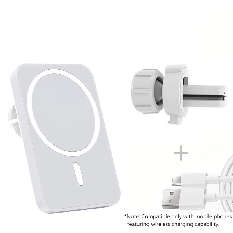 Magnetisk trådlös billaddare med smart sensor för luftventil_voghion.com