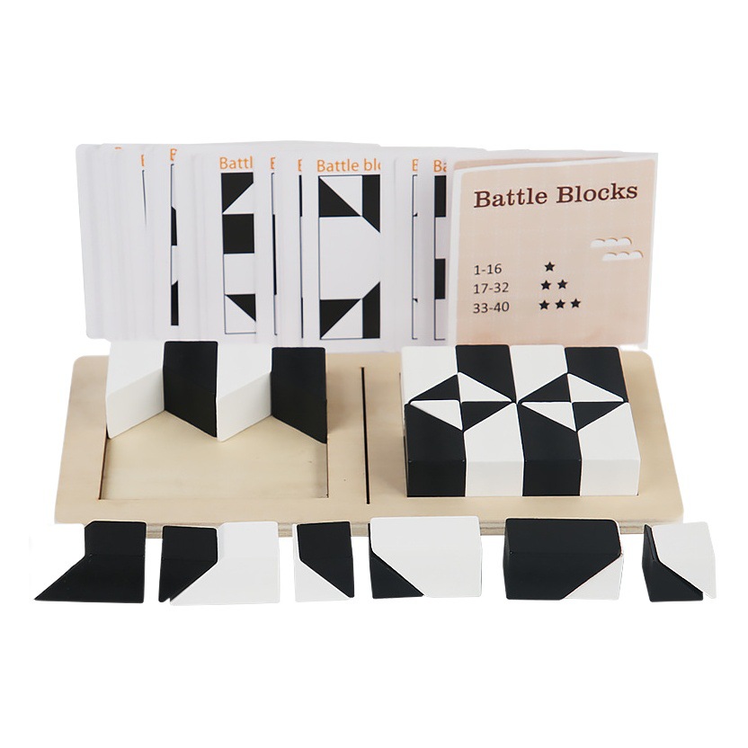 Nuevos bloques de construcción ocultos de madera rompecabezas educación temprana de los niños entrenamiento de pensamiento lógico juego de escritorio juguetes educativos al por mayor