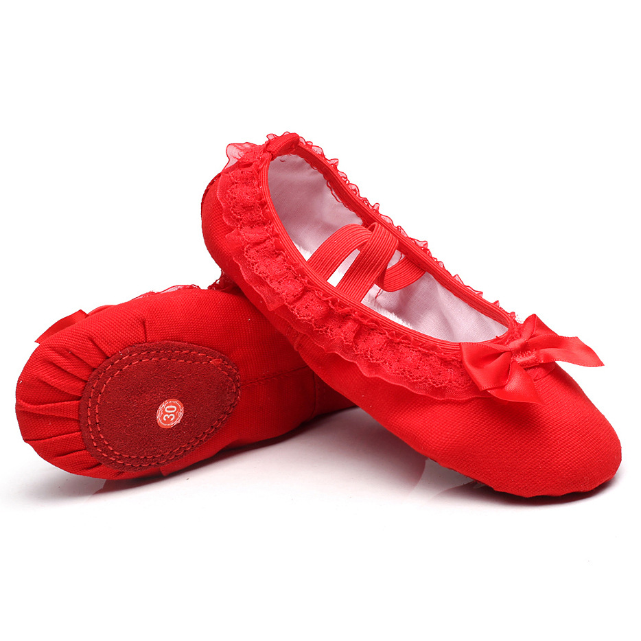 Zapatos de danza de los niños de ballet chino de los niños niñas zapatos de ejercicio de fondo suave antideslizante zapatos de baile de los niños