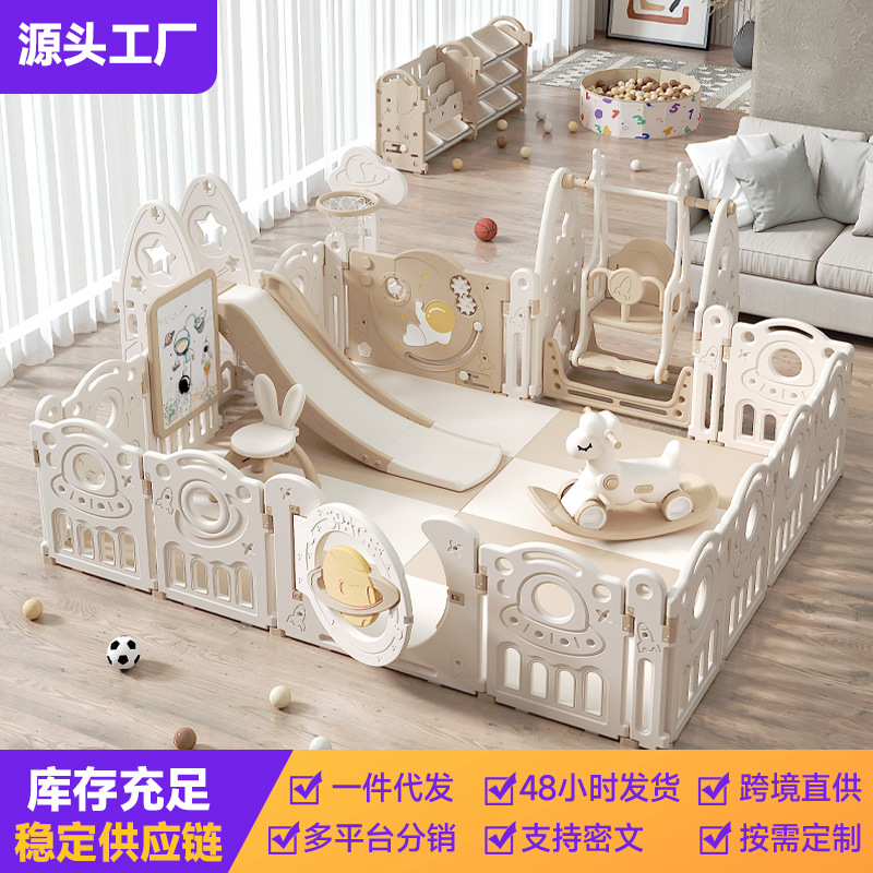 Alfombra de juego para bebés y niños, para uso en interiores, con valla protectora para el salón, área de juego para gatear, todo en uno.