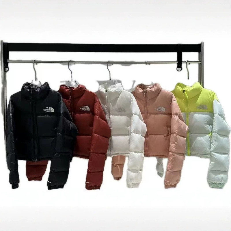 Putian High-Quality North Face down Jacket, Kendall Short Style, Thick and Fluffy, Stand Collar, Women's Winter Trendy down Coat