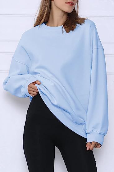 217g Weight Long Sleeve Sleeve Length Pullovers Placket Type Polyester Fabric Type Long Top Length Hoodie Tops Type Daily Occasion Round Neck Neckline Loose Fit Type Solid Color Pattern Winter, Spring, Autumn Season Women's Gender Streetwear Style Hoodies & Sweatshirts Long Sleeve Streetwear Solid Color 18