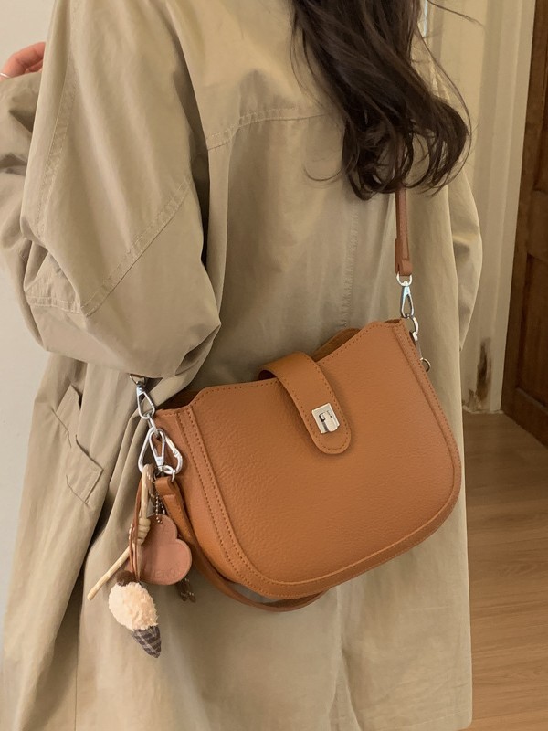Hot sale nuevo nicho coreano litchi estampado bolso de cubo de hombro para mujeres sensación de lujo ligero versátil bolso de transporte de viaje