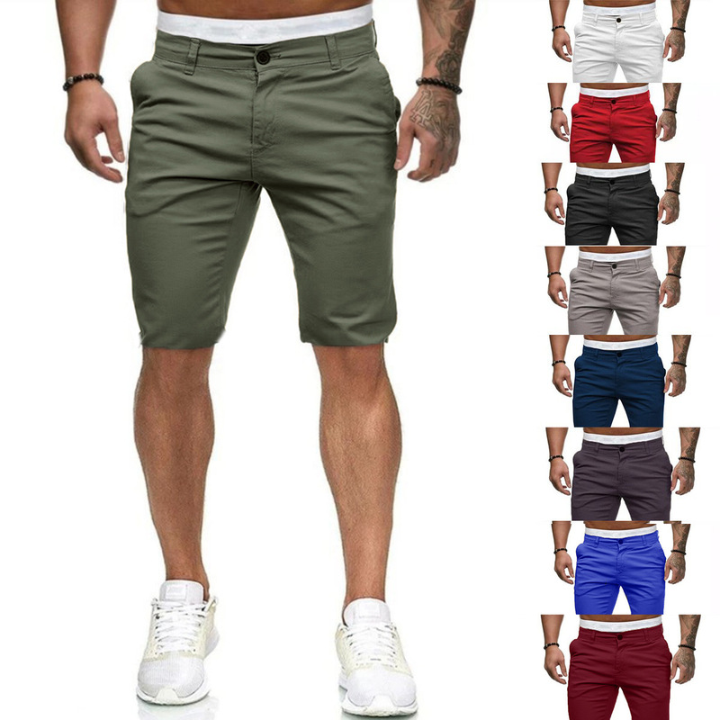 Foreign Trade Hot Style 2025 Summer New Casual Shorts Men's European and American Style Slim Men's Color Shorts Wholesale Foreign Trade Hot Style 2025 Summer New Casual Shorts Men's European and American Style Slim Men's Color Shorts Wholesale