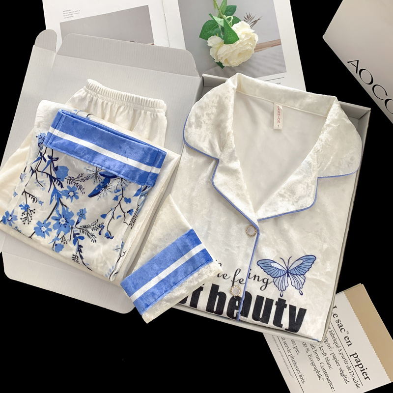 5077#파란 나비 - 여성용