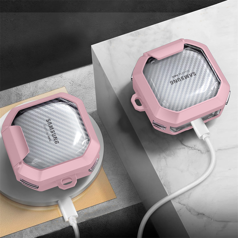 For Samsung Galaxy buds live/pro/2pro/FE bluetooth earphone case holder carbon fiber soft case