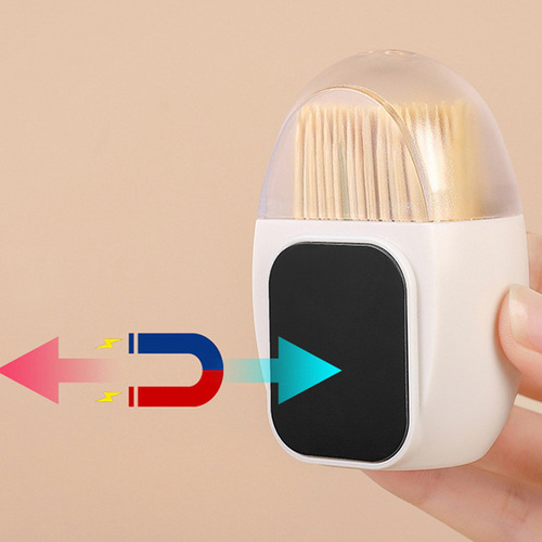 Egg toothpick box wholesale magnetic transparent Japanese style household light luxury living room restaurant refrigerator microwave oven toothpick holder