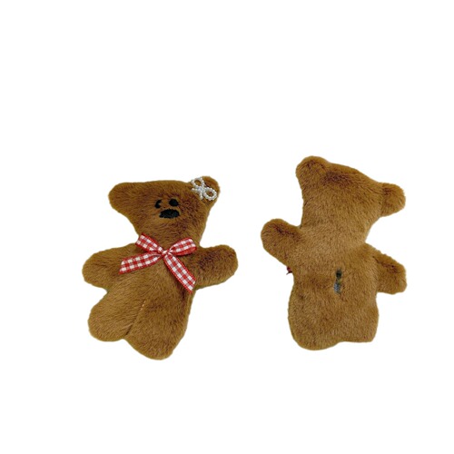 Creative Cartoon Bean Bag Bear Doll Bag Pendant Cute Plush Toy Stuffed Animal Brooch Accessory Hairpin Auxiliary Material 
