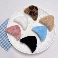 双面毛绒猫耳朵配件diy发箍发夹配件儿童服饰发饰毛绒饰品配件批