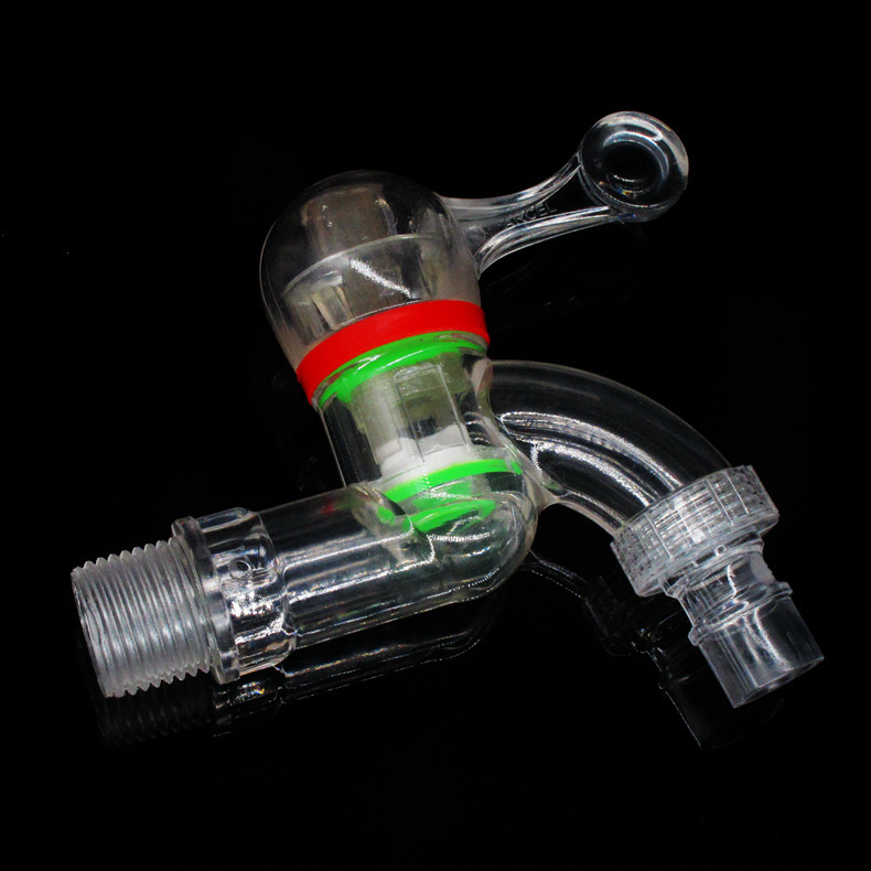 Wholesale 4 Watershed Ceramic core Plastic Washing machine Faucet Frost resistant transparent pc water tap