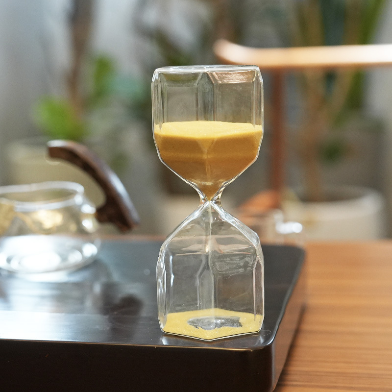 Temporizador de reloj de arena hexagonal creativo estilo moderno decoración de moda 15 minutos reloj de arena de vidrio fábrica directa image 6