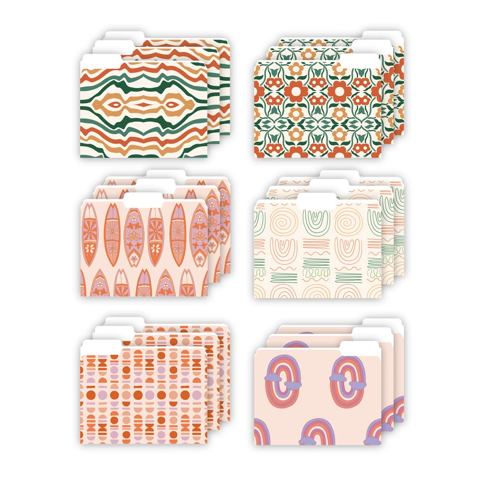 Amazon горячие продажи спот 1/3 резки вкладки Letter Size Богемская Манильская папка