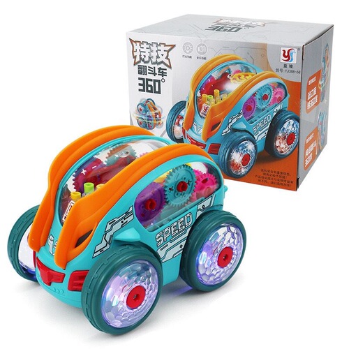 Factory Electric Stunt Rolling Car Cool Lights Music Rotating 360° Children's Toys Street Stall Wholesale