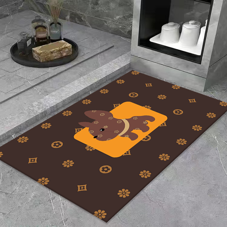 Alfombra de baño de lujo ligero, absorbente y de secado rápido, alfombra para entrada de baño, alfombra antideslizante de tierra de diatomeas para inodoro, alfombra para entrada de la casa.