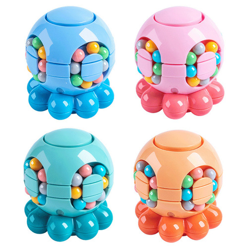 Octopus Magic Bean Intelligent Rubik's Cube Children's Decompression Education Toy 3-4-5-6 Years Old Early Education Fidget Spinner Wholesale