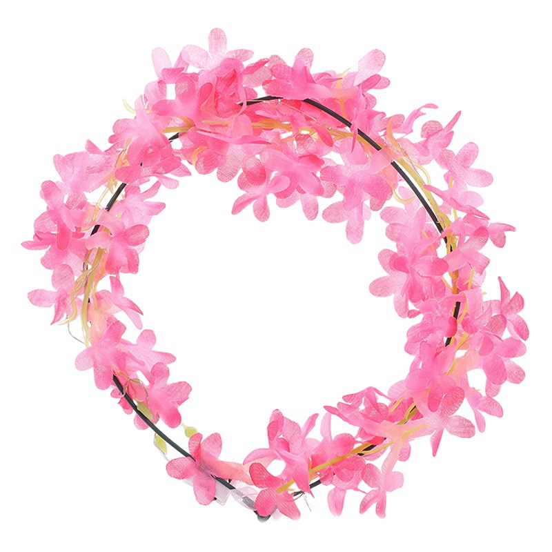 Mori nueva transfronteriza Hawaiana luminosa Garland accesorios para el cabello Súper diadema de hadas al aire libre punto escénico Foto Garland suministro