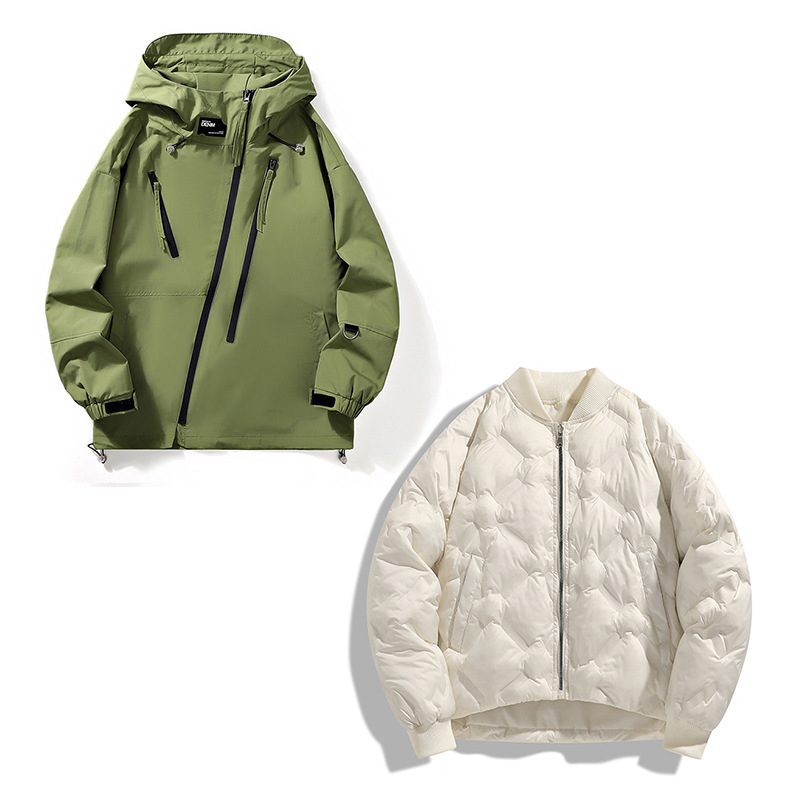 New style windbreaker for men and women with autumn and winter outdoor warm and cold two-piece combination wear method anti-splash windproof jacket