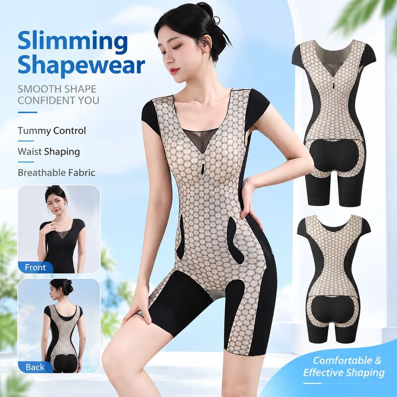 Cross-Border One-Piece Shapewear with Full Coverage, Tummy Control, Waist Cinching, Butt Lifting, Chest Pads, and Back-Release Design for Full-Body Compression Cross-Border One-Piece Shapewear with Full Coverage, Tummy Control, Waist Cinching, Butt Lifting, Chest Pads, and Back-Release Design for Full-Body Compression