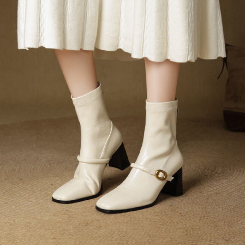 女靴女鞋小众轻奢2025秋冬手工复古外贸跨境