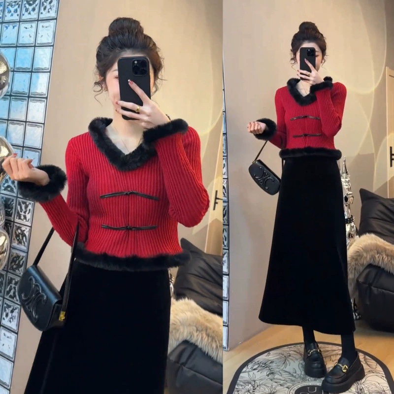 Дизайн сплошной цвет сшитый шерстяной V-образный свитер