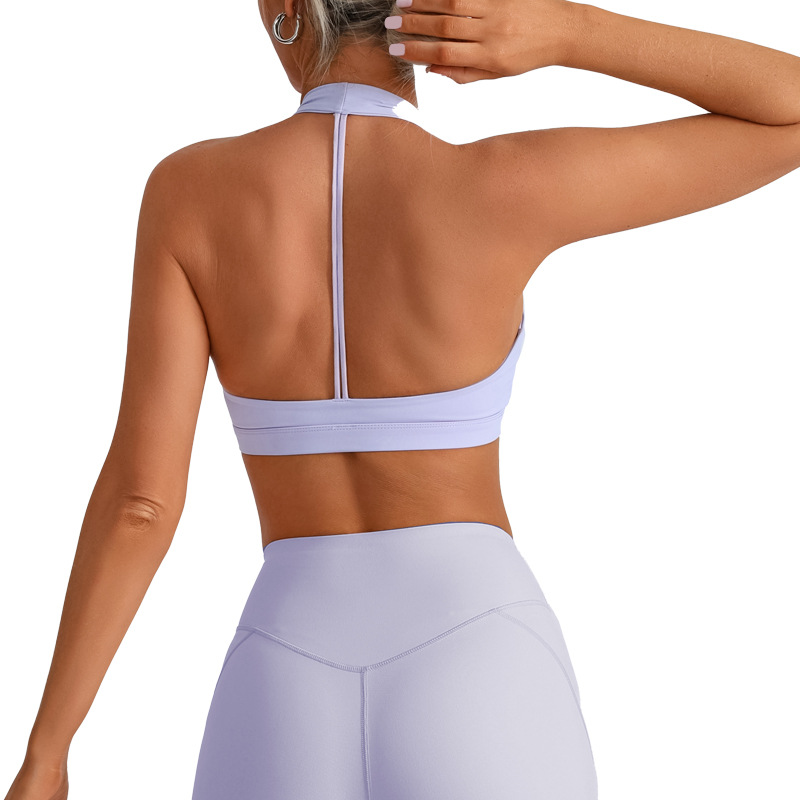 Sujetador de fitness deportivo europeo y americano transfronterizo para mujer con almohadilla para el pecho, espalda hermosa, chaleco de entrenamiento de carrera de yoga de secado rápido de alta elasticidad, bra