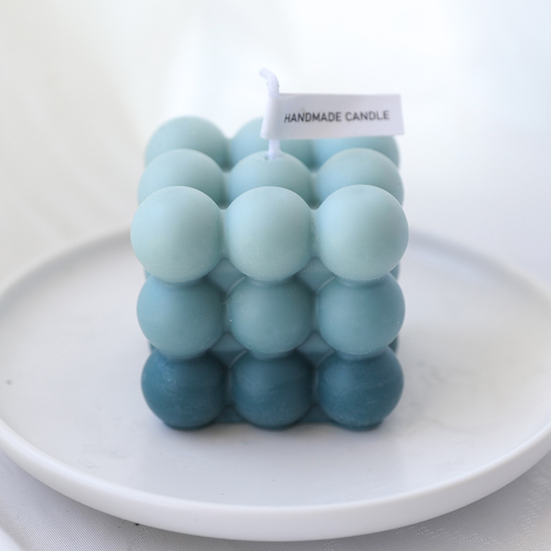 Vela perfumada de cera de soja con forma de cubo de Rubik, recuerdo, adorno creativo de celebridad de Internet, restaurante de habitación de alta gama