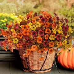 国境を越えた秋のユーカリバイオレット花束模擬花牧歌的な家の庭の装飾造花卸売